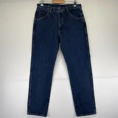 古着 ラングラー Wrangler デニムパンツ ジーンズ ジーパン 5ポケット 長ズボン ジップ ストレート w34 L32  ブルー メンズ
