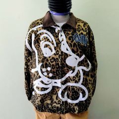 ガルフィー　ヒョウ柄ブルゾン　　L（中型犬サイズ）　茶系　　GALFY Blouson