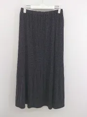 ◇ studio CLIP スタディオクリップ ウエストゴム 総柄 ロング ギャザー スカート サイズM ネイビー レッド レディース P  【中古】 【1210050002902】