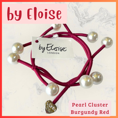 ヘアアクセサリー【Pearl Cluster / Burgundy Red】　by Eloise / バイエロイーズ