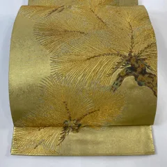 西陣 長嶋成織物 帯の真髄 袋帯 変わり市松 金糸 正絹 六通 Q641