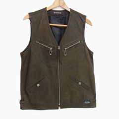 激レア 名作 希少 馬革 定価7万◇Bunkerstud ホースハイド ジレ