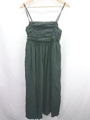 ◇ Θ 美品 GRL グレイル シンプル系 ノースリーブ 膝下丈 ワンピース サイズF ブラック系 レディース E  【1507250001782】