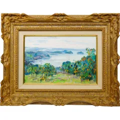 ※油彩画/花/肉筆/板/額付き/サイン有り/ 楽天市場】手描き 油絵 額入り油彩画 紫陽花 F4サイズ ガクアジサイ