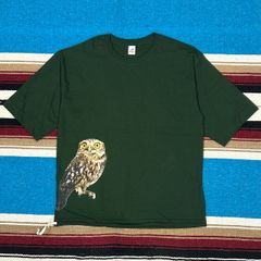 Niche./ニッチ ANIMAL PRINT H/S TEE SHIRT フクロウ GREEN Size L 希望小売価格￥8,800-（税込）__