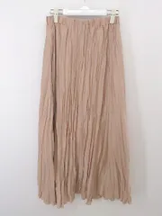 ◇ CRAFT STANDARD BOUTIQUE ウエストゴム ロング プリーツ スカート サイズF ピンクベージュ系 レディース P  【中古】 【1212190004358】