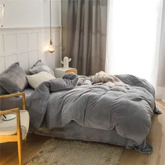【新着商品】150×210cm ふわふわ シングル 保温 洗える あったか おしゃれ 掛布団カバー 吸湿 フランネル 発熱 ヒートウォーム 掛け布団カバー 防寒 もこもこ 冬 Gsogcax (グレー シングル150*210cm)
