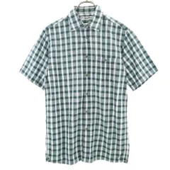 クリスチャンディオール 90s オールド チェック柄 半袖 シャツ M 緑×白 Christian Dior メンズ 古着 【240508】 メール便可