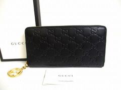 展示保管品】 グッチ GUCCI ダブルG マーモント レザー ラウンドファスナー ラウンドジップ 長財布 メンズ レディース 黒 - メルカリ