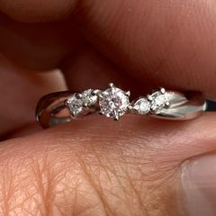 ピンクダイヤモンド 指輪 3g プラチナ900 D0.15ct 約12号