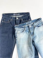 デニム　＊テーパードパンツ　　 washed blue/indigo blue