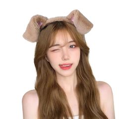 新品 犬耳 カチューシャ いぬみみ カチューシャ たれ耳 柴犬 白 茶色 獣耳 コスプレ小道具 けもの耳 カチューシャ コスプレ 仮装 コスチューム ダンス衣装 仮装コスチューム（茶色)