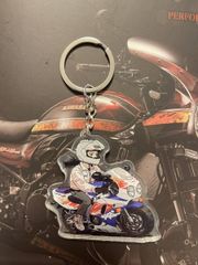 ★アウトレット★ 新品 MotoGP RACING CBR900RR FireBlade キーホルダー 7 cm Rothmans HONDA HRC レーシング オートバイ グッズ