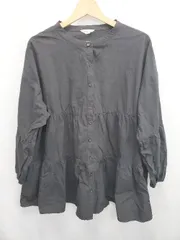 ◇ Θ SM2 サマンサ モスモス オーバーデザイン 長袖 シャツ サイズF ブラック レディース E  【1506180007239】