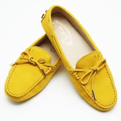 ★未使用品★TOD'S イエロー スエード　ドライビングシューズ　 ローファー トッズ TOD'S シューズ ゴンミーニ ドライビングシューズ