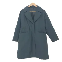 良好 LEILIAN レリアン ドロストコード ロング中綿 コート サイズ:9号  ネイビー  レディース 　240001143773