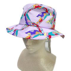 未使用品 レオナール LEONARD バケットハット フリー 薄紫×マルチカラー パープル系