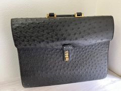 オーストリッチ ビジネスバッグ レザー
