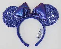 【中古】アクセサリー(非金属) ミニーマウス パープル スパンコールカチューシャ 「ディズニー」 香港ディズニーランド限定
