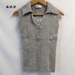a.v.v  アーヴェヴェ レディース トップス ニット ベスト グレー サイズ42