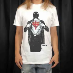 オリジナル Tシャツ ビッグ プリント DOLK ドルク バラクラバ スーパーマン バンクシー風 アートTシャツ S M L XL タイト ジャスト 大きい ビッグ オーバーサイズ メンズ レディース ユニセックス ピンククリーム