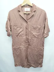 ◇ Θ gelato pique ジェラートピケ ルームウェア 半袖 ロンパース サイズF ブラウン レディース E  【1507100013941】