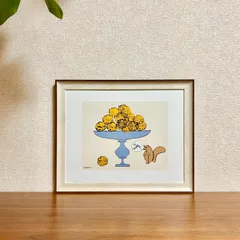 新品☆額縁付アートポスター(BRUCE MCGAW GRAPHICS)☆アンディ・ウォーホル（Andy Warhol）☆ポップアート☆So Nutty☆リス☆109