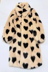 Shrimps エコーファーコート Shrimps エコーファーコート SHRIMPS フェイクファー コート プリント