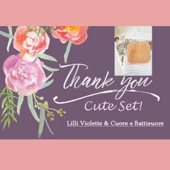 ★送料無料!★数量限定4点キュートセット Bタイプ♪★◆LILLI VIOLETTE チャート+ Cuore e Batticuore チャート+今治miniハンカチタオル2枚 ◆チャートデザインとミニハンカチカラー まるごとおまかせ♪