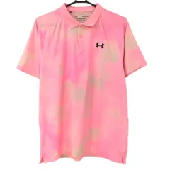 ★特価★アンダーアーマー 半袖ポロシャツ ピンク グラデーション  メンズ XL ゴルフウェア UNDER ARMOUR