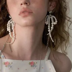 🎀【爆売れ】レディース ピアス ジルコニア パール 蝶々リボン イヤリング シンプル オシャレ 母の日