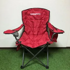 King Camp ( キングキャンプ ) アウトドア チェア 【 レッド 】/ 折りたたみのサムネイル