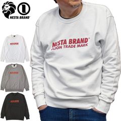 【カラー・サイズ選択可】 NESTA BRAND ネスタブランド 長袖コットンスウェット サンダーライオン 231NB1304 トレーナー コットン100% クルーネック Uネック 丸首 トップス メンズ レディース 新品【NESTA BRAND正規販売店】