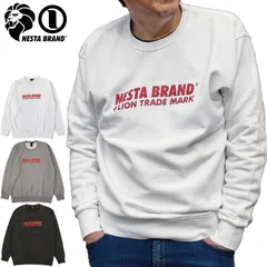【カラー・サイズ選択可】 NESTA BRAND ネスタブランド 長袖コットンスウェット サンダーライオン 231NB1304 トレーナー コットン100% クルーネック Uネック 丸首 トップス メンズ レディース 新品【NESTA BRAND正規販売店】
