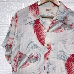 サンサーフ　アロハシャツ　和柄　鯉　レーヨン