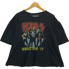 古着 ビッグサイズ KISS キッス カットオフ バンドTシャツ バンT メンズXXXL相当/eaa565943
