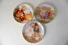 Franklin Mint テディベア 絵皿 8枚セット コレクションプレート
