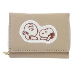 スヌーピー ミニウォレット ファスナー三つ折り財布 BE ピーナッツ マリモクラフト コンパクト財布 ギフト雑貨 プレゼント キャラクター グッズ 