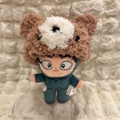 8cm ほわぬい 忍たま ぬい服 カンカン帽 ペア（薄紫系小花付き