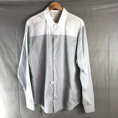 セオリー theory シャツ ワイシャツ 長袖 バイカラー コットン100％ グレー系 ホワイト系 XXLサイズ 959410