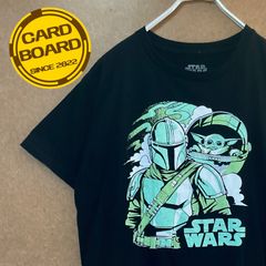 USA輸入古着 スター・ウォーズ マンダロリアンThe Mandalorian ボバフェット ベビーヨーダ　半袖Tシャツ 黒XL