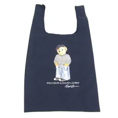 ラルフローレン ポロベア エコバッグ トートバッグ 鞄 カバン ブランド レディース ネイビー RALPH LAUREN 【中古】