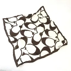 COACH★スカーフ【48×48/brown×white】Scarf◆senCM69<sale>