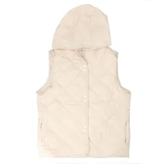 ☆ ベージュ ☆ M ☆ ダウンベスト 中綿ベスト フード付き レディース 軽量 キルティング ベスト レディース キルトベスト ダウンベスト アウター フード付き 暖かい あったか 中綿 防寒 軽い 羽織り 無地 カジュアル 秋冬 冬 おしゃれ オシャレ