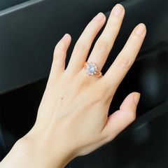 花ひらくとき✿ラウンドジルコニアのきらめきリング