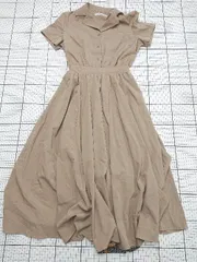 ◇ ⊂ SPIRALGIRL スパイラルガール シンプル系 半袖 ロング丈 ワンピース サイズF ブラウン系 レディース E  【1508260029674】