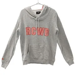 RODEO CROWNS WIDE BOWL ロデオクラウンズワイドボウル 刺繍柄 長袖 スウェットパーカー M グレー プルパーカー レディース 古着