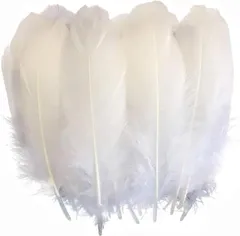 【在庫処分】SSZYMAOYI 羽 人工羽根 50枚 10-17cm 羽シャワー たっぷり ガチョウの羽 飾りフェザー パーティー飾り ドリームキャッチャー 手芸材料 DIY装飾小物 誕生日 結婚式 パーティー飾り 帽子 バッグ
