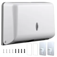 新着商品 UYTON ペーパータオルホルダーペーパータオル用ホルダー 壁掛け 小判用 中判用 ハンドタオルディスペンサー ペーパータオルケースネジ固定 ペーパータオルホルダー 壁掛け 両面テープ (ホワイト)
