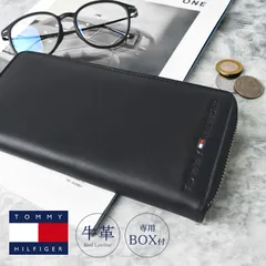 財布 ウォレット tommy hilfiger トミーヒルフィガー 長財布 ロングウォレット 本革 革 ブラック 黒 シンプル おしゃれ ブランド お札 小銭 メンズ カード 収納 13x015 ポケット プレゼント ギ